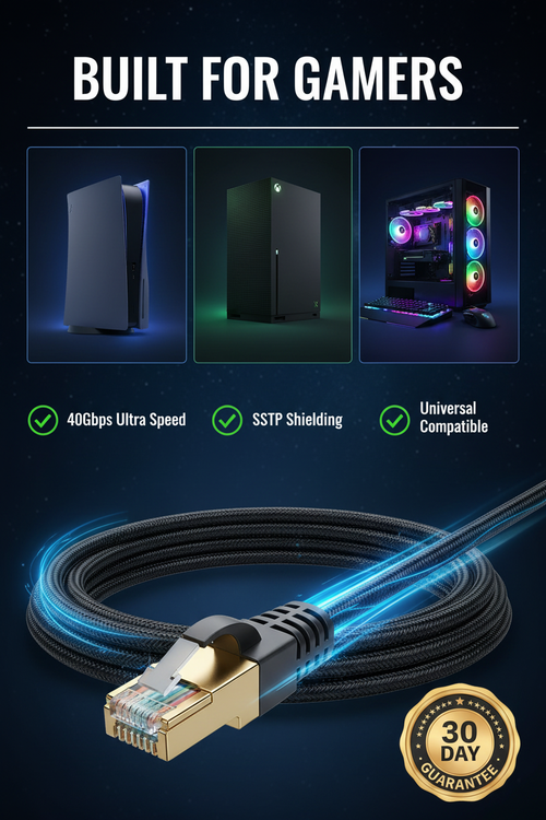 Built for Gamers Cat-8 Cable