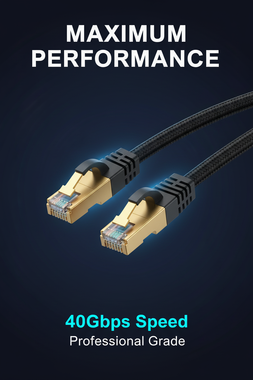 Maximum Performance Cat-8 Cable - Simple Version